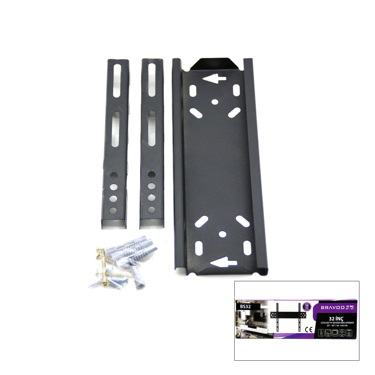 32-44" LCD/LED Sabit TV Askı Aparatı 56x140 cm görsel 2