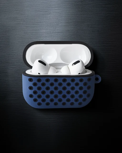 Apple Airpods Pro 2 (2.nesil) Spor Delikli Kılıf - Lacivert-siyah