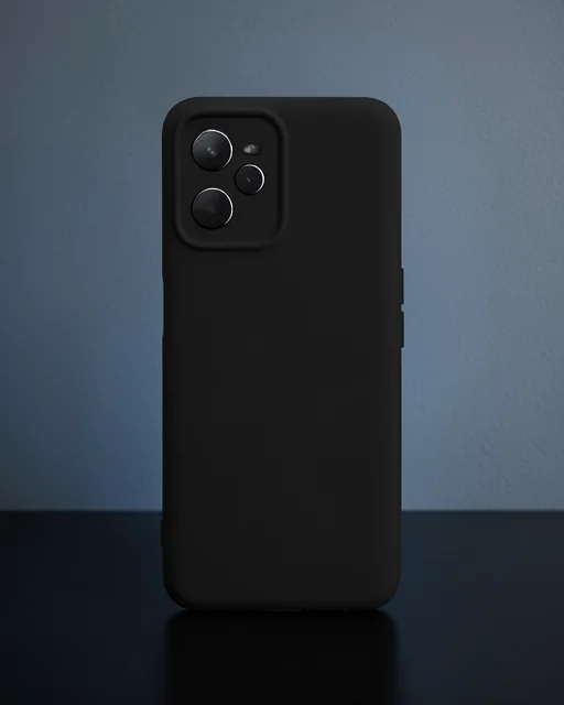 Realme C35 Kılıf Nano İçi Kadife Silikon - Siyah