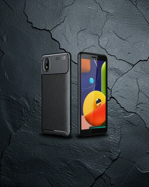 Samsung Galaxy A01 Core Kılıf Auto Focus Karbon Kapak - Siyah