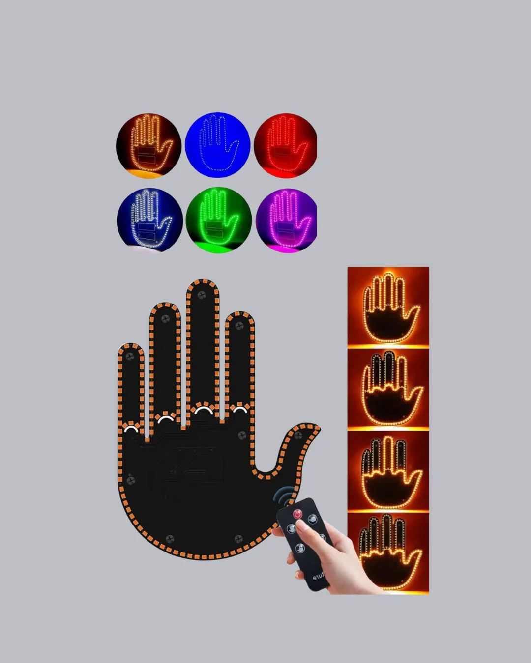 El Hareketiyle Kontrol Edilen 176 LED Amber Güvenlik Lambası görsel 2