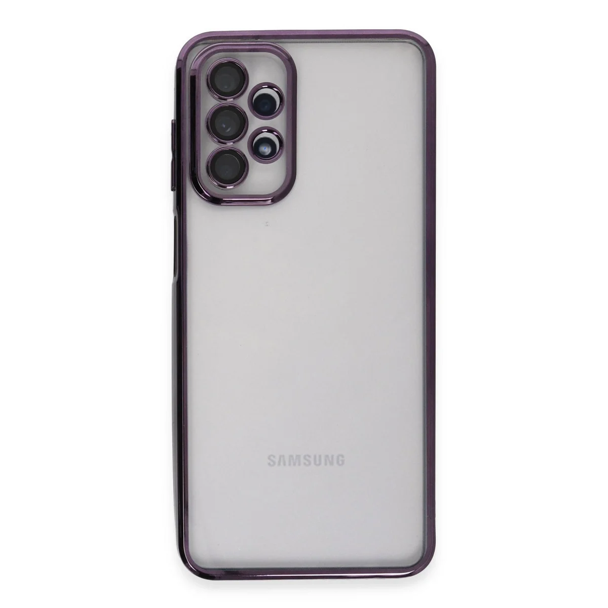 Samsung Galaxy A23 4g Kılıf Razer Lensli Silikon - Mor görsel 2