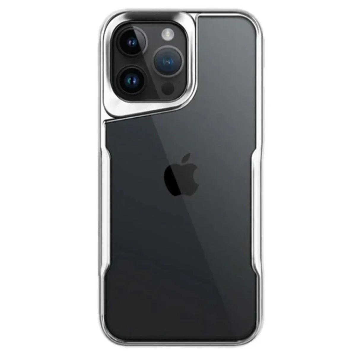 Apple iPhone 14 Pro Max Kılıf Boyi Silikon Kapak - Gümüş