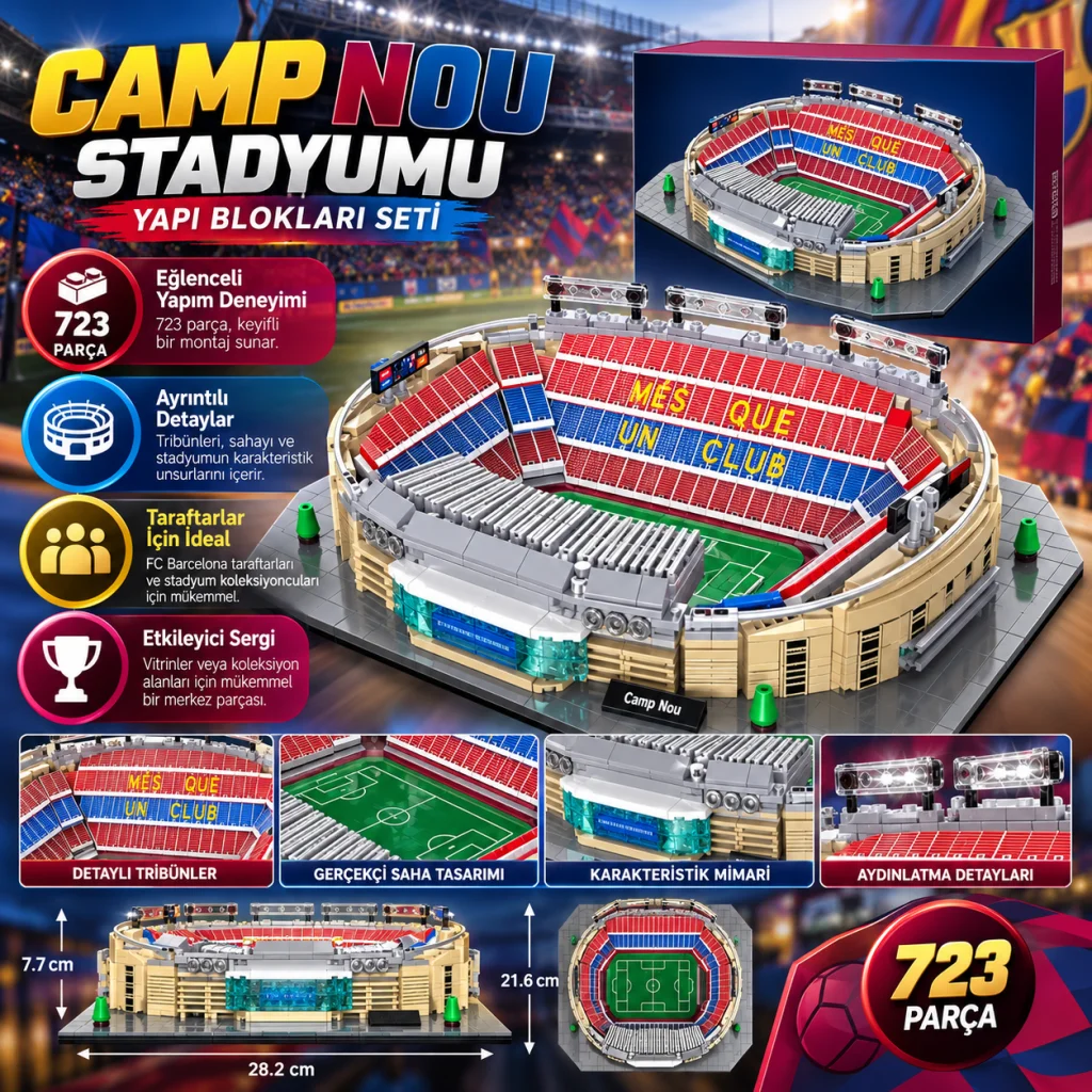 C66023W Camp Nou Stadyum 728 Parça Block Oyuncak