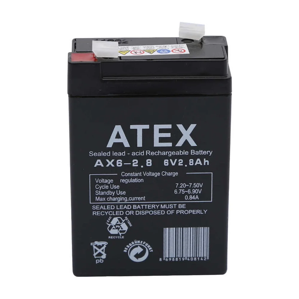AX6-2.8 6V 2.8Ah Akü