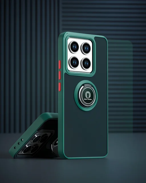Xiaomi Mi 15 Pro Kılıf Montreal Yüzüklü Silikon Kapak - Yeşil