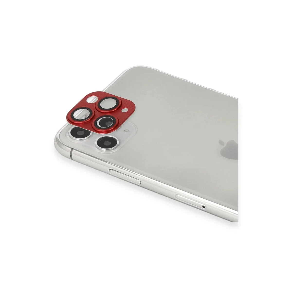 Apple iPhone 11 Pro Max Pers Alüminyum Kamera Lens - Kırmızı görsel 2