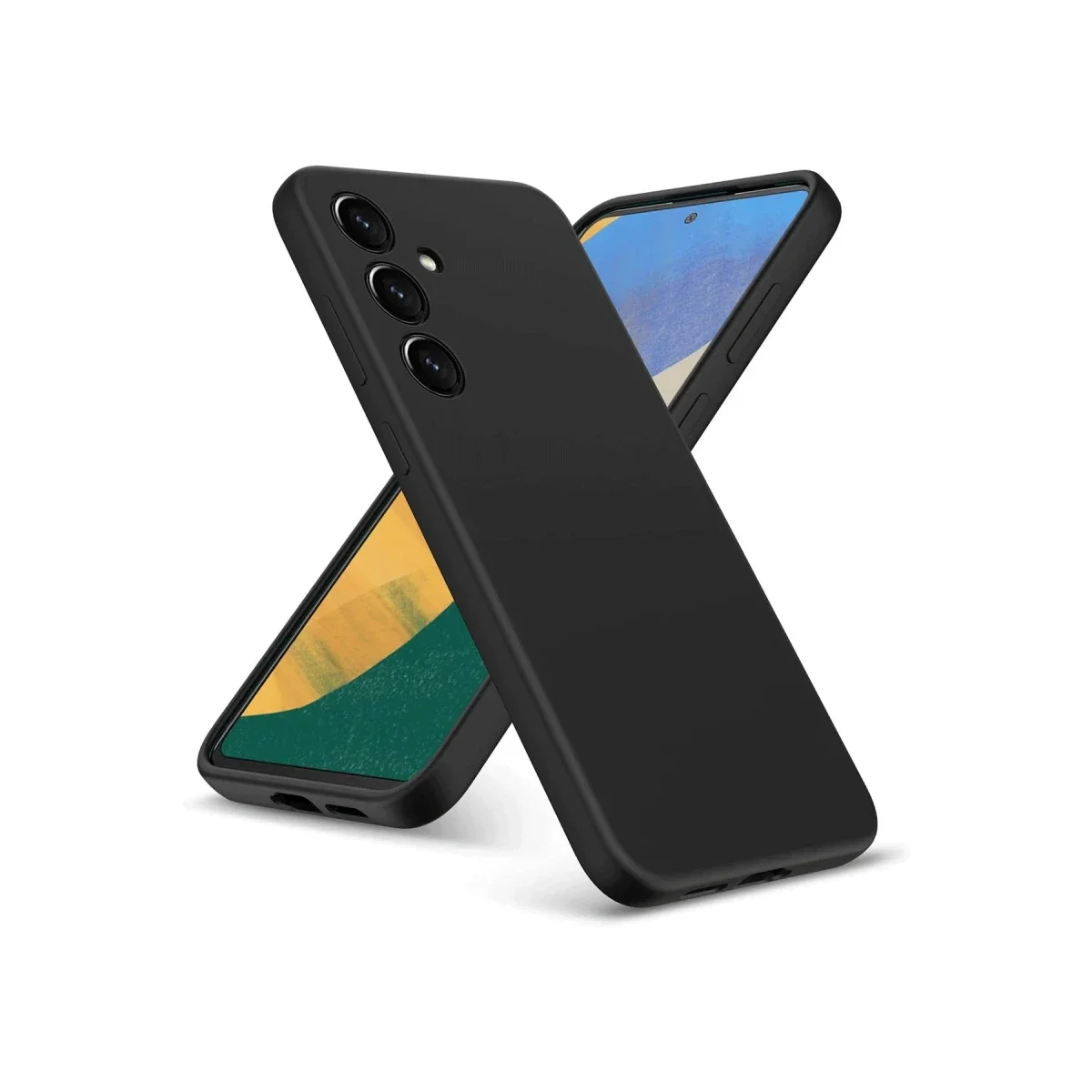 Samsung Galaxy A36 Kılıf Nano içi Kadife Silikon - Siyah