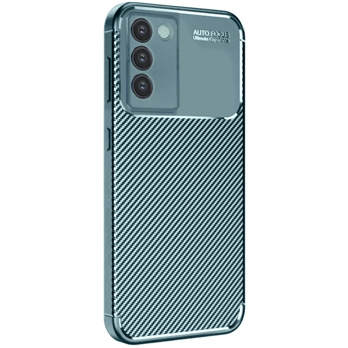 Vivo V30 Lite 4G Kılıf Auto Focus Karbon Kapak - Koyu Yeşil görsel 3