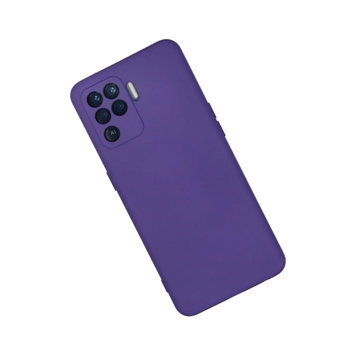 Oppo Reno 5 Lite Kılıf Nano İçi Kadife Silikon - Mor görsel 3