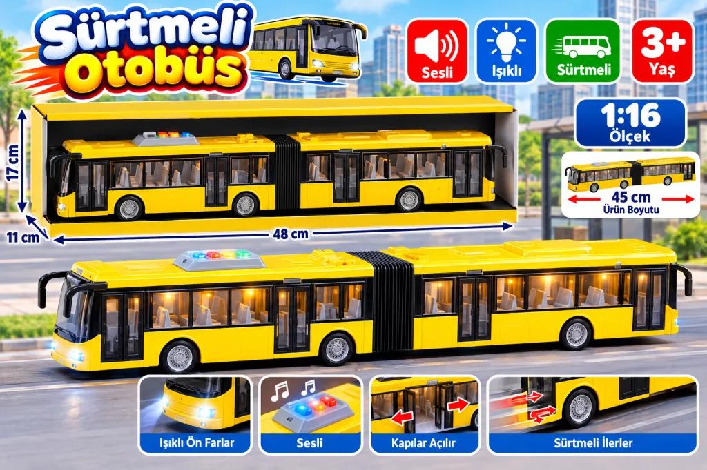 WY913A Sesli Işıklı Sürtmeli Otobüs 12