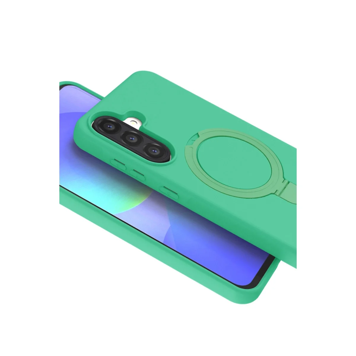 Samsung Galaxy A26 Regal Magsafe Standlı Kapak - Yeşil görsel 2