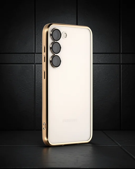 Samsung Galaxy S23 Plus Kılıf Razer Lensli Silikon - Gold