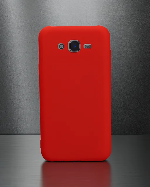 Samsung Galaxy J7 Kılıf Nano İçi Kadife Silikon - Kırmızı