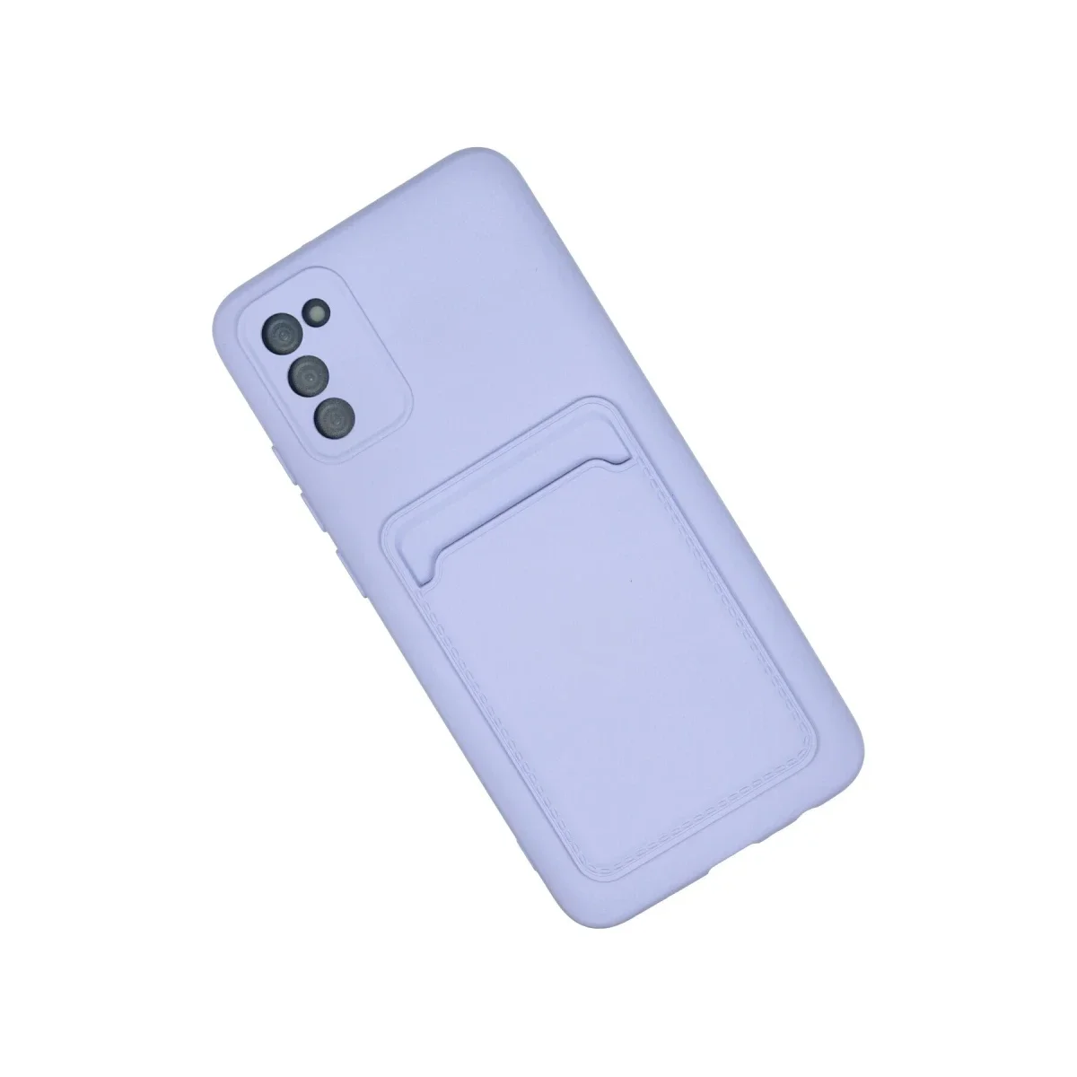 Samsung Galaxy A02S Kılıf Kelvin Kartvizitli Silikon - Lila görsel 2