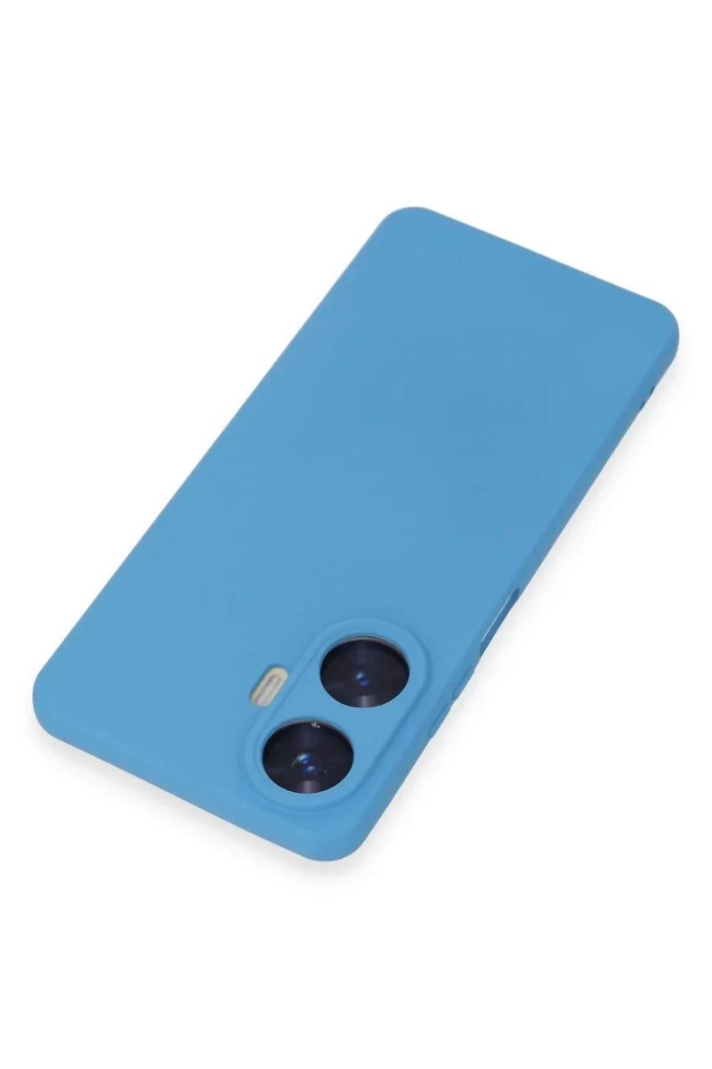Realme C55 Kılıf Nano içi Kadife Silikon - Mavi görsel 2