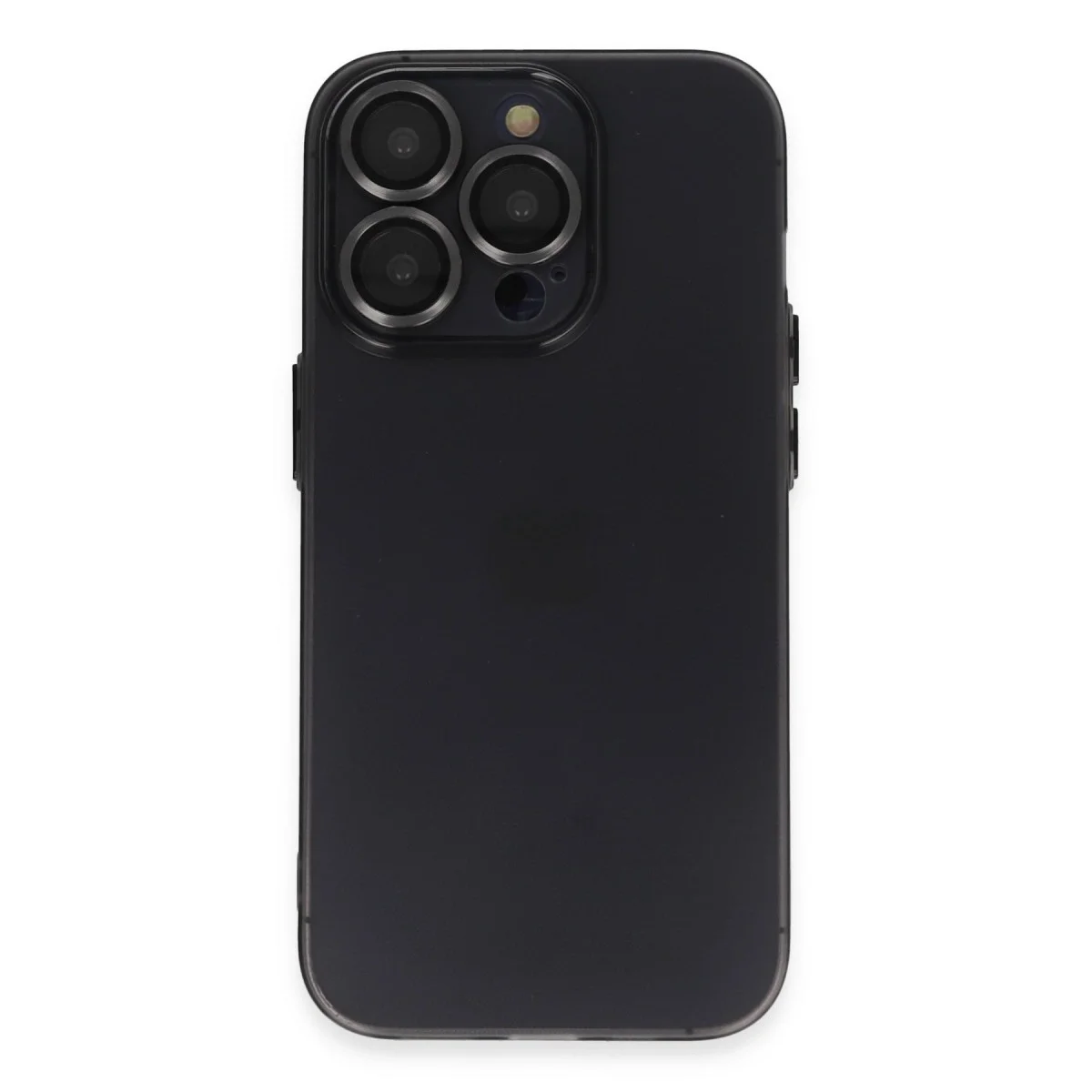 Apple İphone 13 Pro Max Kılıf Luko Lens Silikon - Siyah