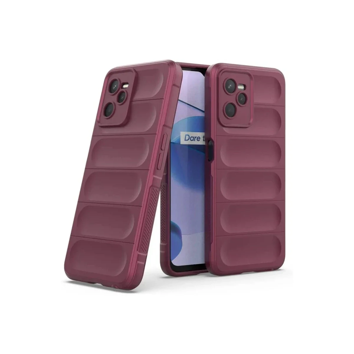 Realme C35 Kılıf Optimum Silikon - Bordo görsel 2