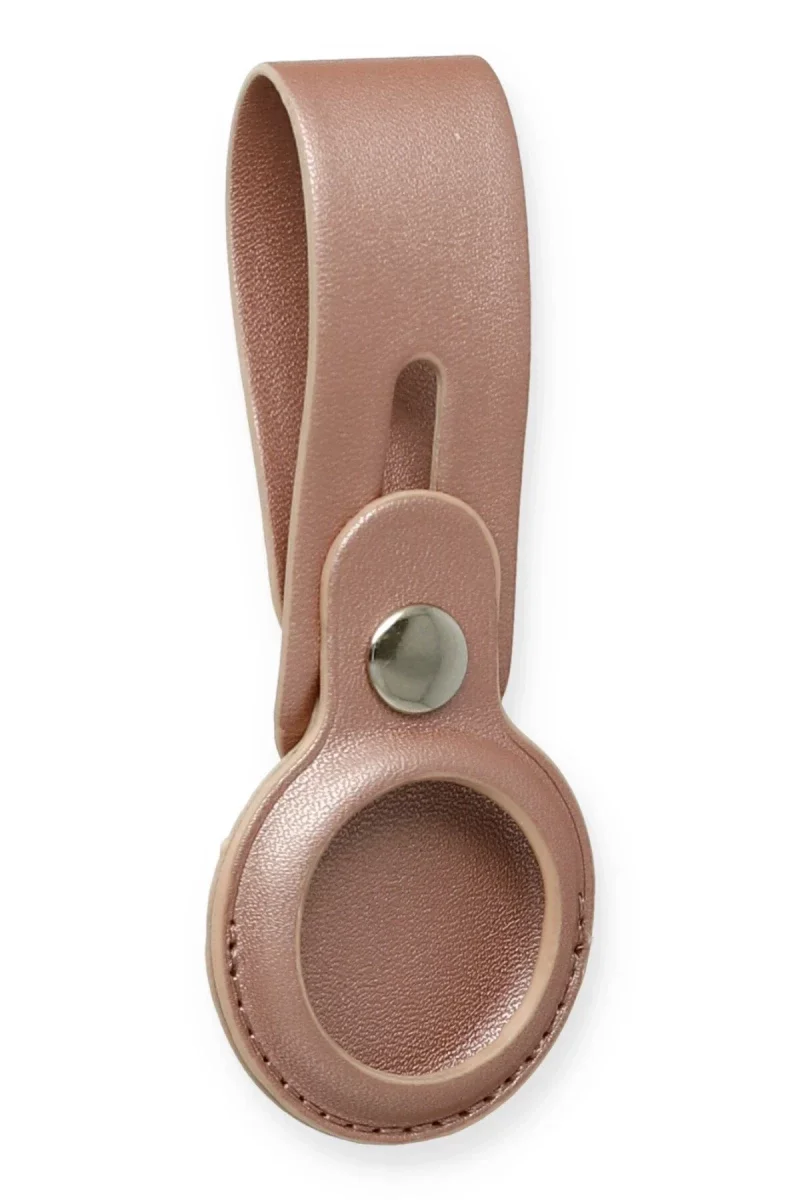 Airtag Askılı Deri Kılıf - Rose Gold