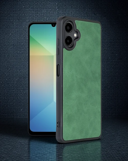 Samsung Galaxy A06 Kılıf Aras Deri Kapak - Koyu Yeşil