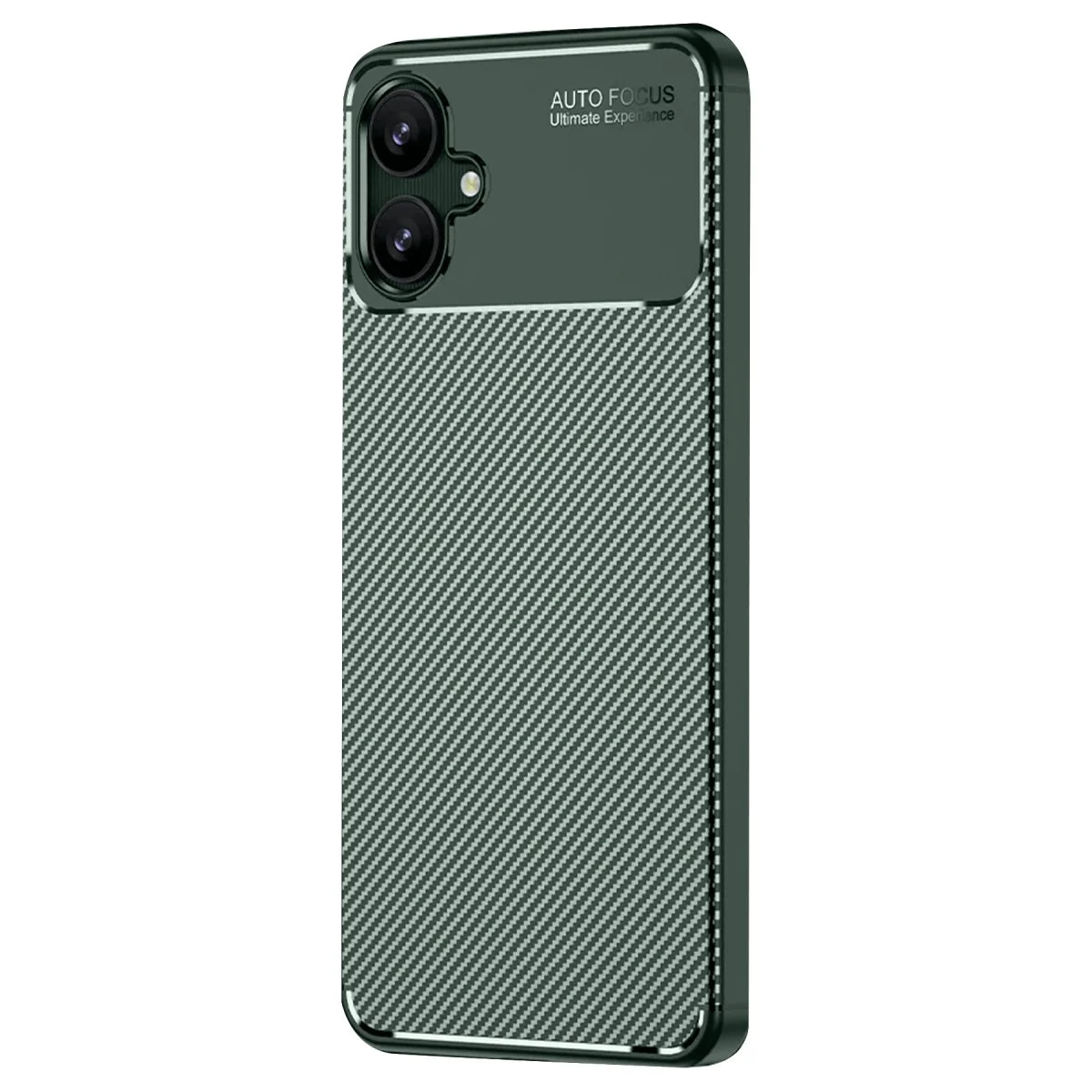 Samsung Galaxy A06 Kılıf Auto Focus Karbon Kapak - Koyu Yeşil görsel 2