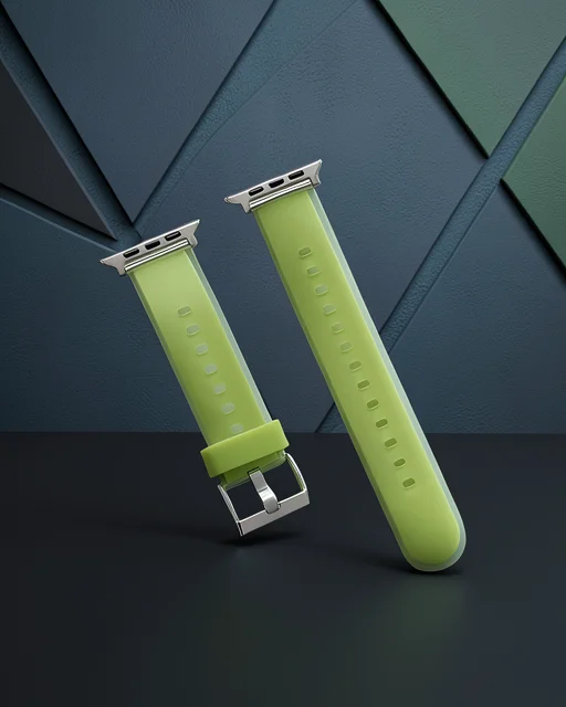 Apple Watch 38mm Jelly Silikon Kordon (saat Değildir) - Yeşil