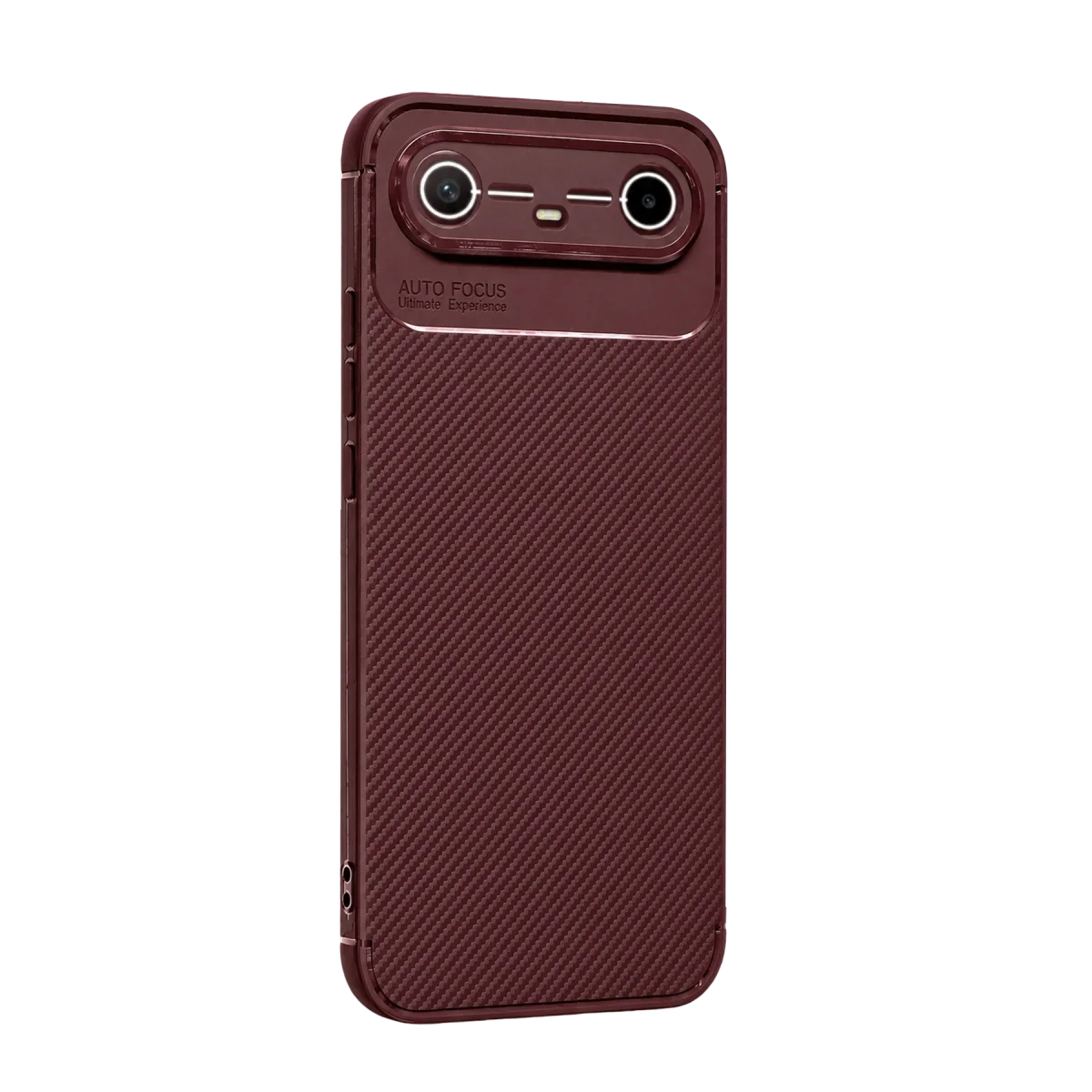 Tecno Spark Slim 5g Auto Focus Karbon Kapak - Bordo görsel 3