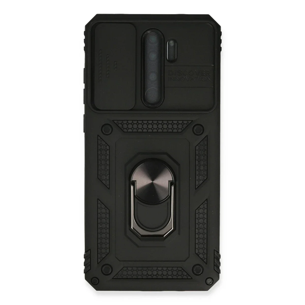Xiaomi Redmi Note 8 Pro Kılıf Pars Lens Yüzüklü Silikon - Siyah