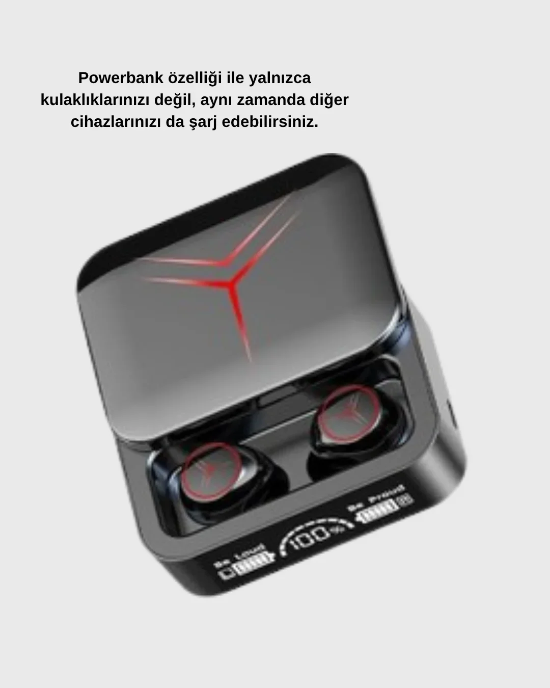Bluetooth Powerbank Kulaklık – Kablosuz, Uzun Pil Ömrü, Dokunmatik ve Yüksek Ses Kalitesi görsel 5