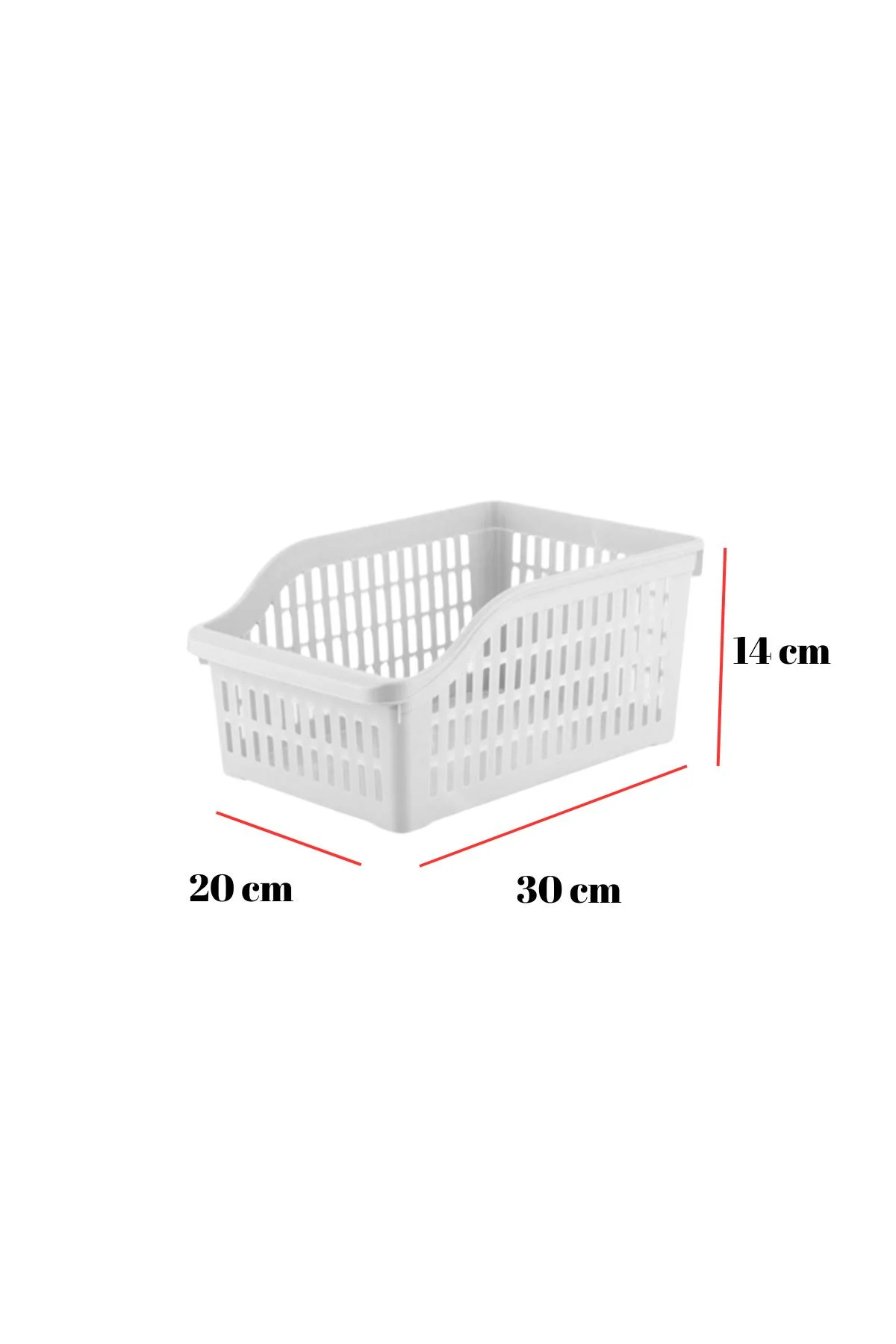 6’lı Buzdolabı Organizeri Düzenleyici Çok Amaçlı Dolap Düzenleyici Beyaz 12x30x14 cm görsel 4
