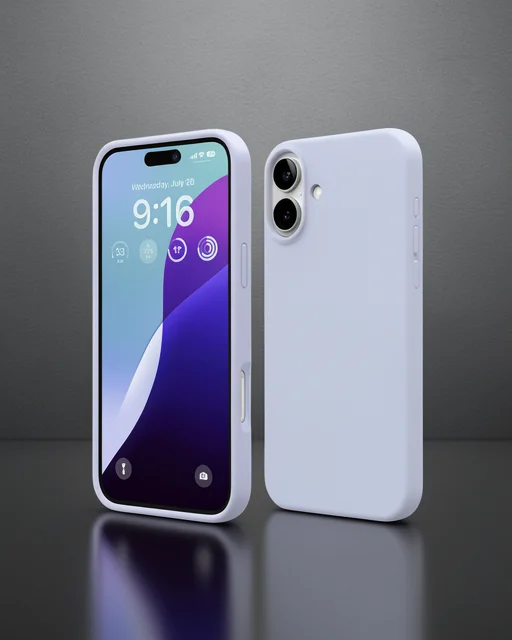 Apple İphone 16 Plus Kılıf Nano İçi Kadife Silikon - Lila