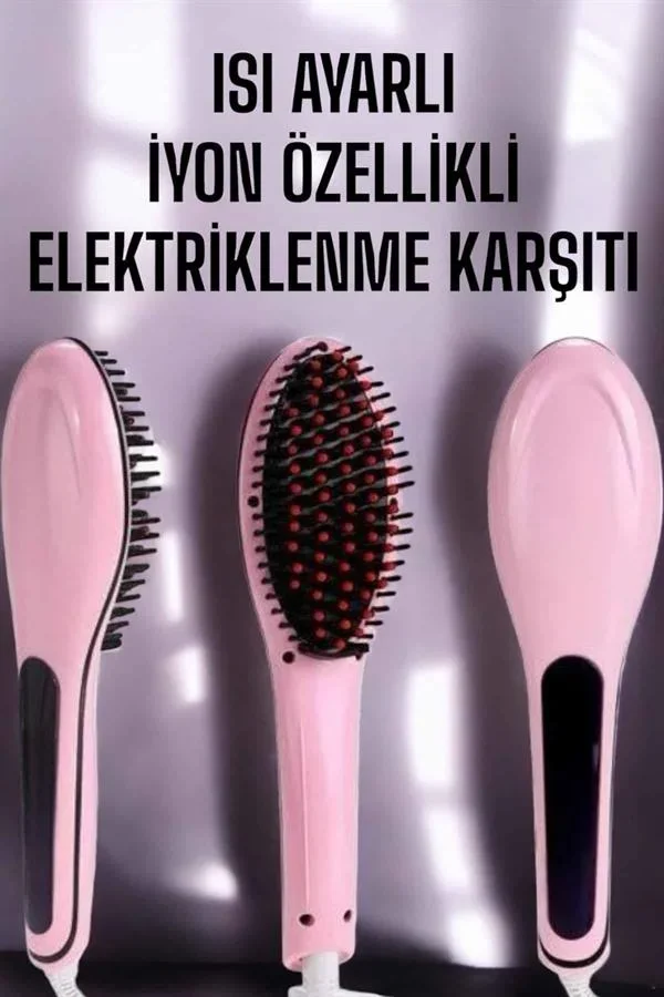 Fön Tarağı Saç Düzleştirici Sıkı Dişli Isı Ayarlı Elektriklenme Karşıtı görsel 5