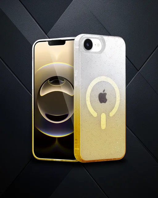 Apple İphone 16e Pummel Shiny Magsafe Kapak - Gold