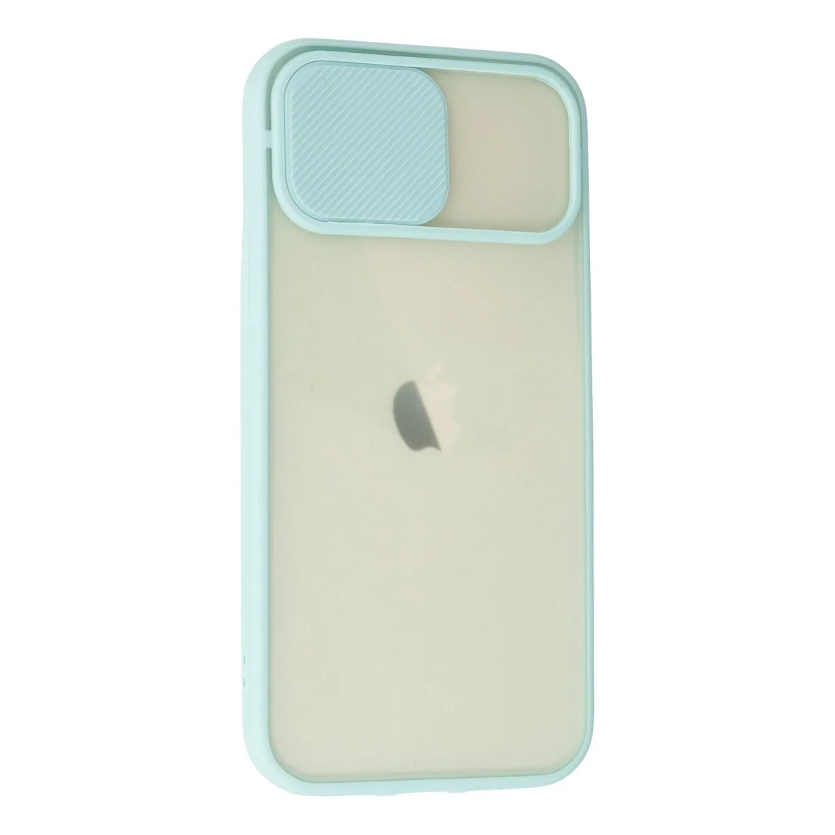 Apple İphone 12 Kılıf Palm Buzlu Kamera Sürgülü Silikon - Turkuaz görsel 2