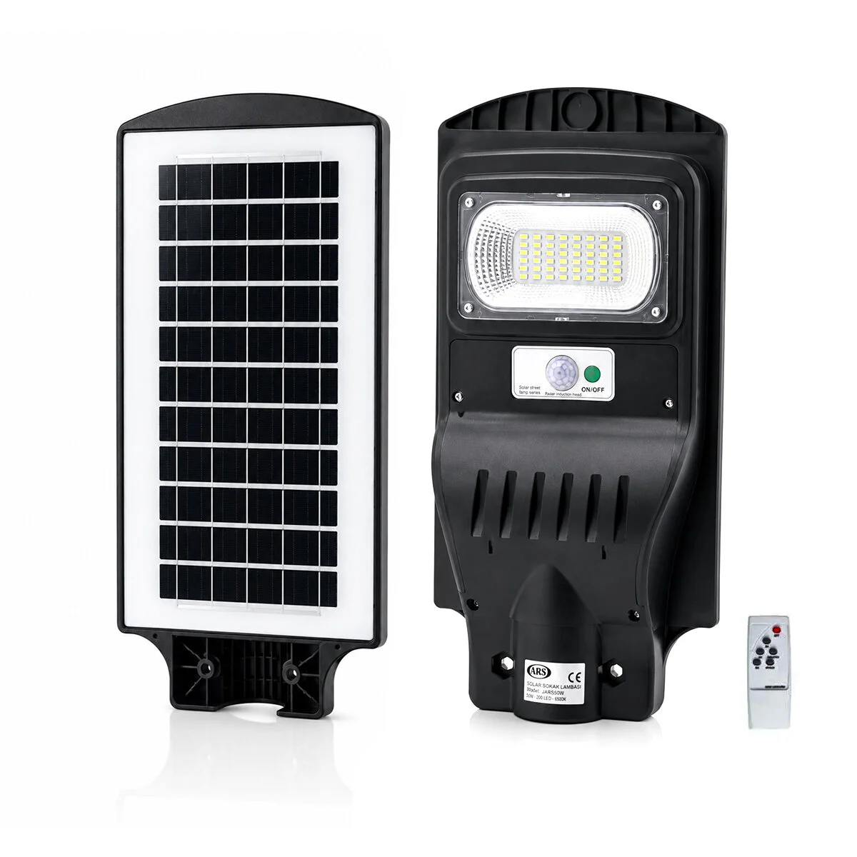100W - 6500K Solar - Güneş Enerjili Sokak Lambası - Armatür Sensörlü Bahçe-balkon-sokak ARS-348964