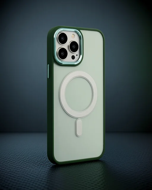 Apple İphone 15 Pro Max Kılıf Room Magneticsafe Silikon - Köknar Yeşili