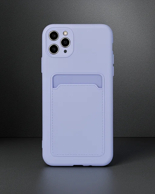 Apple İphone 11 Pro Max Kılıf Kelvin Kartvizitli Silikon - Lila