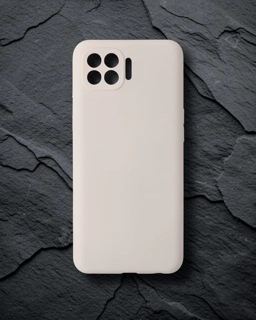 Oppo Reno 4 Lite Kılıf Nano İçi Kadife Silikon - Pudra