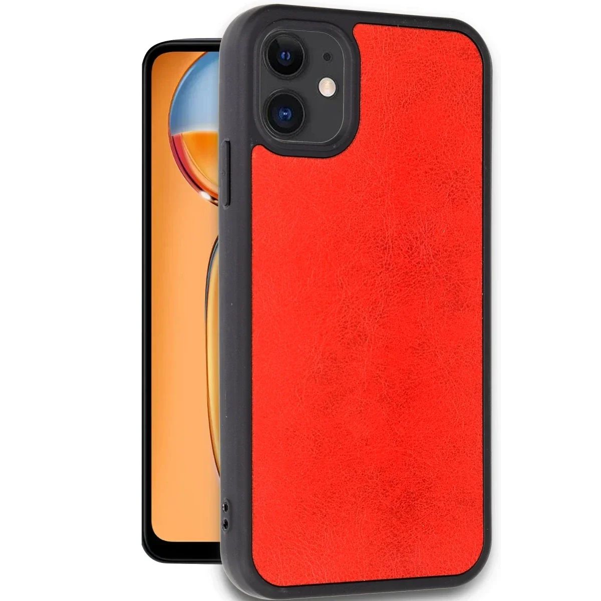 Apple iPhone 11 Kılıf Aras Deri Kapak - Kırmızı görsel 2