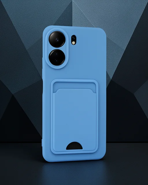 Xiaomi Redmi 13c Kılıf Kelvin Kartvizitli Silikon - Mavi