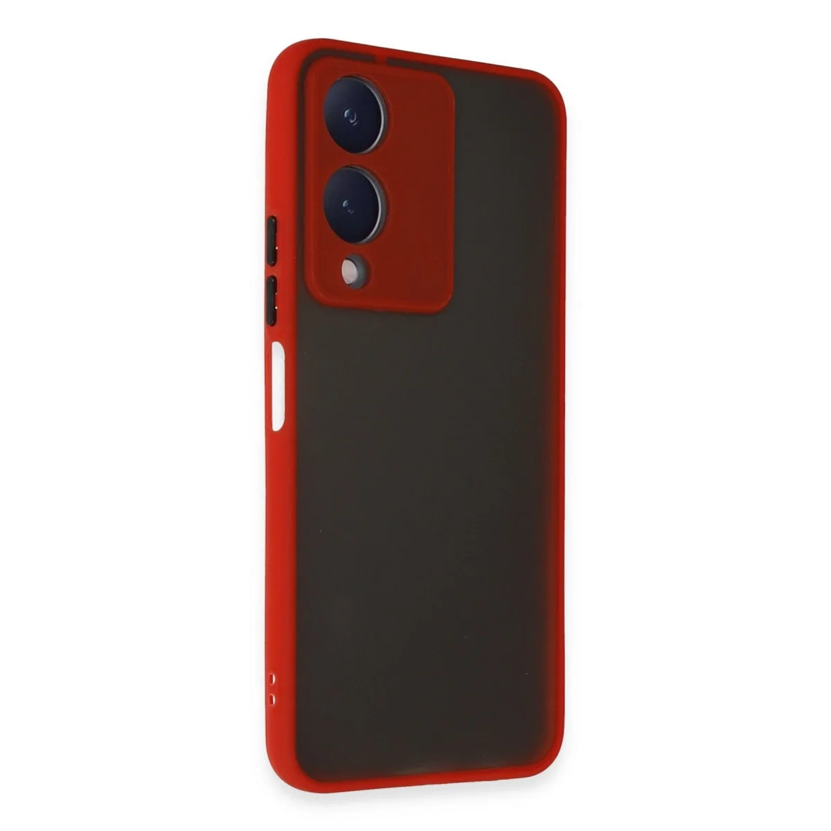 Vivo Y17s Kılıf Montreal Silikon Kapak - Kırmızı görsel 2