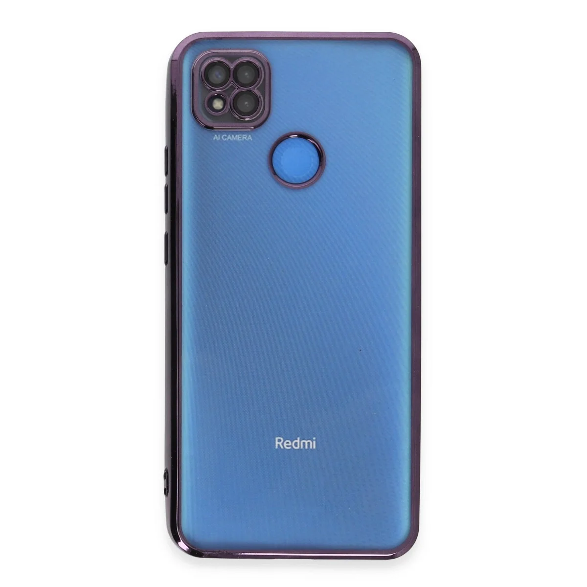 Xiaomi Redmi 9c Kılıf Razer Lensli Silikon - Mor görsel 2