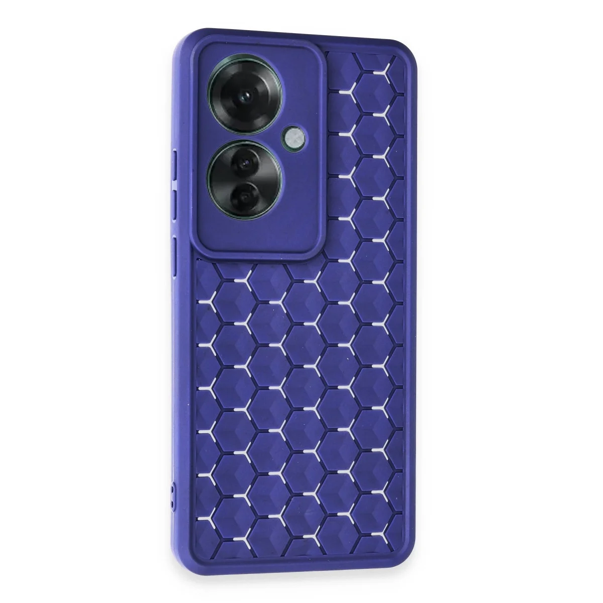 Oppo Reno 11f Kılıf Petek Silikon Kapak - Lacivert görsel 2