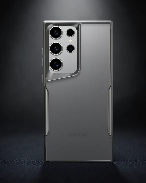 Samsung Galaxy S24 Ultra Kılıf Boyi Silikon Kapak - Titan Gri