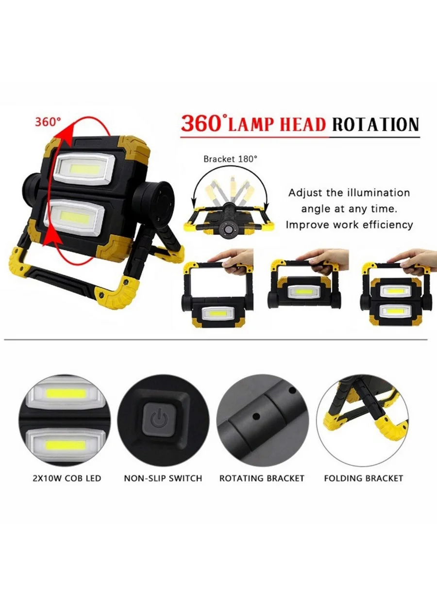 BR S100 30W COB LED USB Projektör El Feneri görsel 2