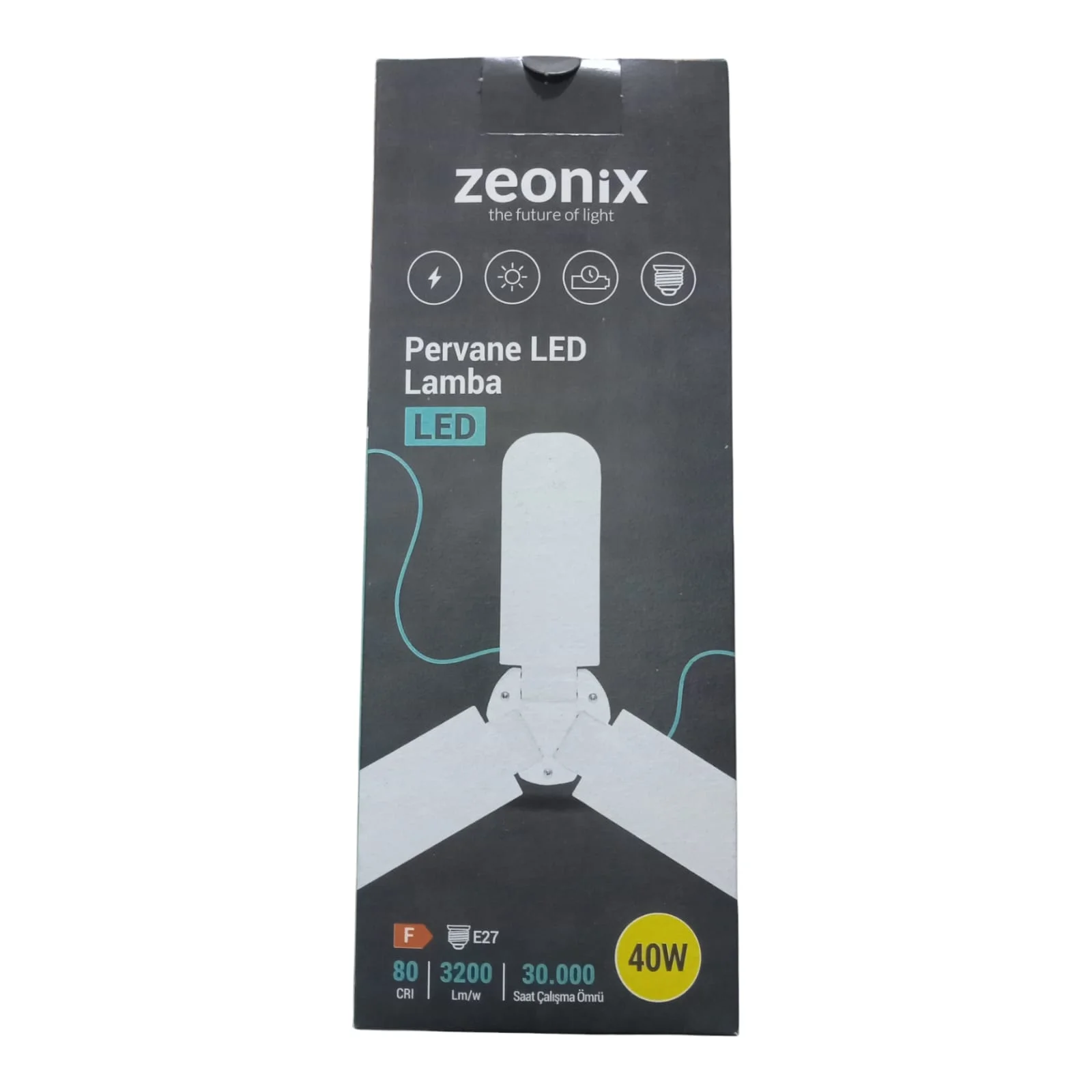 Zeonix 40W 3 Kanatlı Pervane Ampul görsel 2