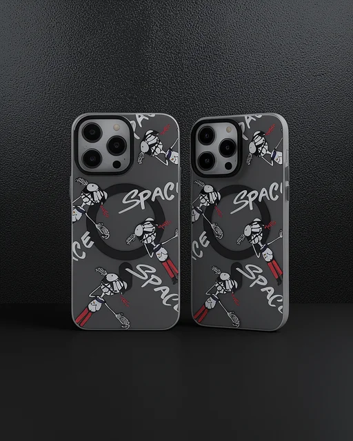Apple İphone 14 Pro Kılıf Apollo Magneticsafe Desenli Kapak - Apollo Siyah - 3
