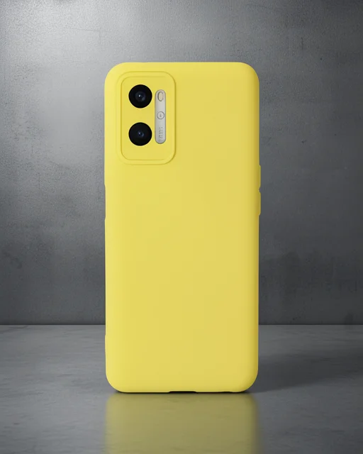 Oppo A96 Kılıf Nano İçi Kadife Silikon - Sarı