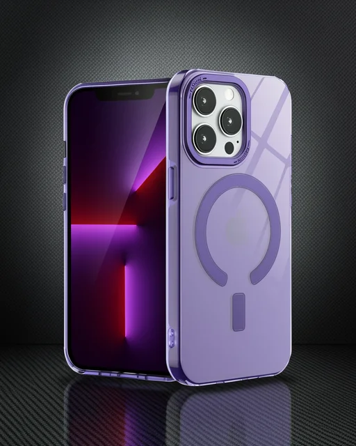Apple İphone 13 Pro Kılıf Troy Magsafe Kapak - Mor