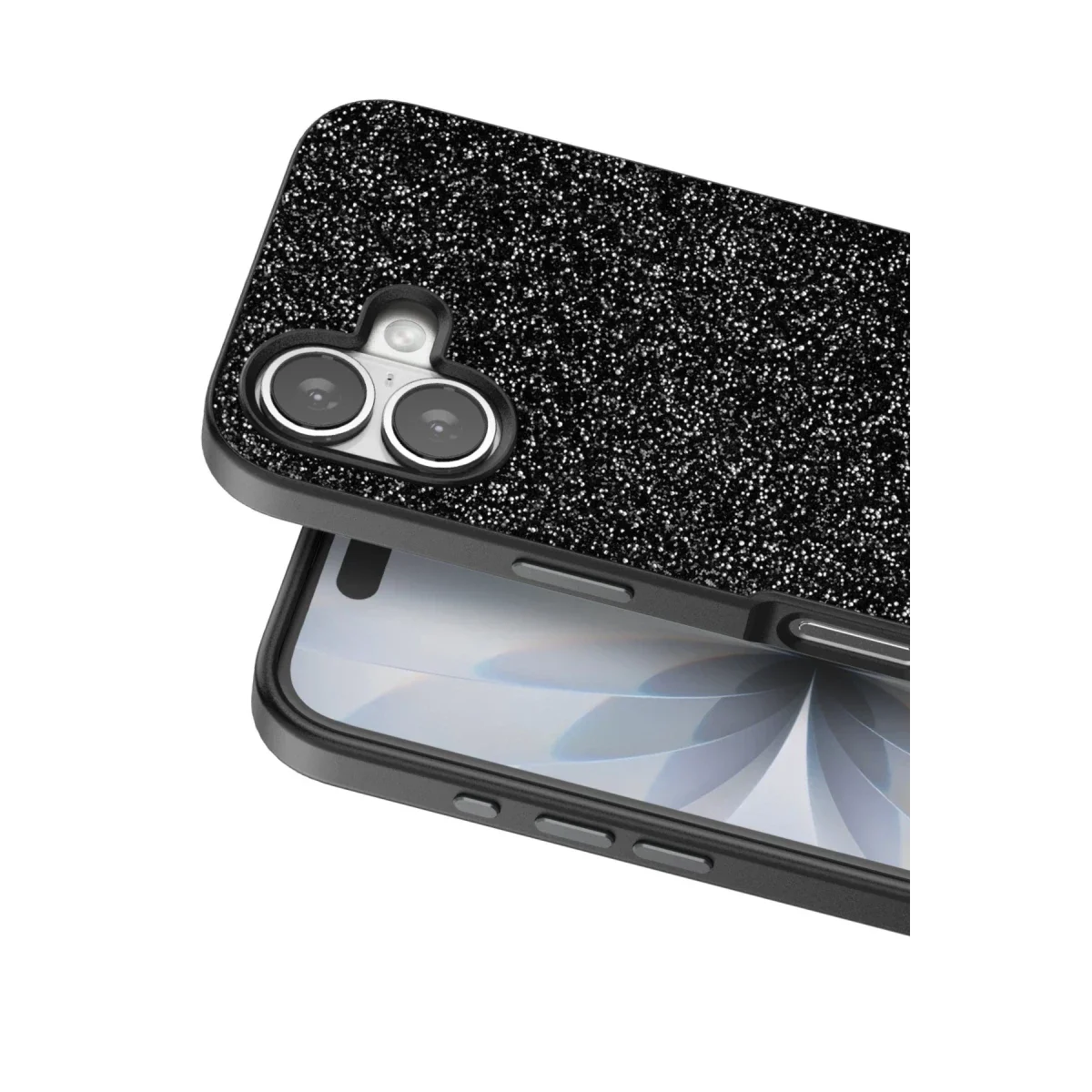 Onegif Apple iPhone 17 Bright Simli Kapak - Siyah görsel 2